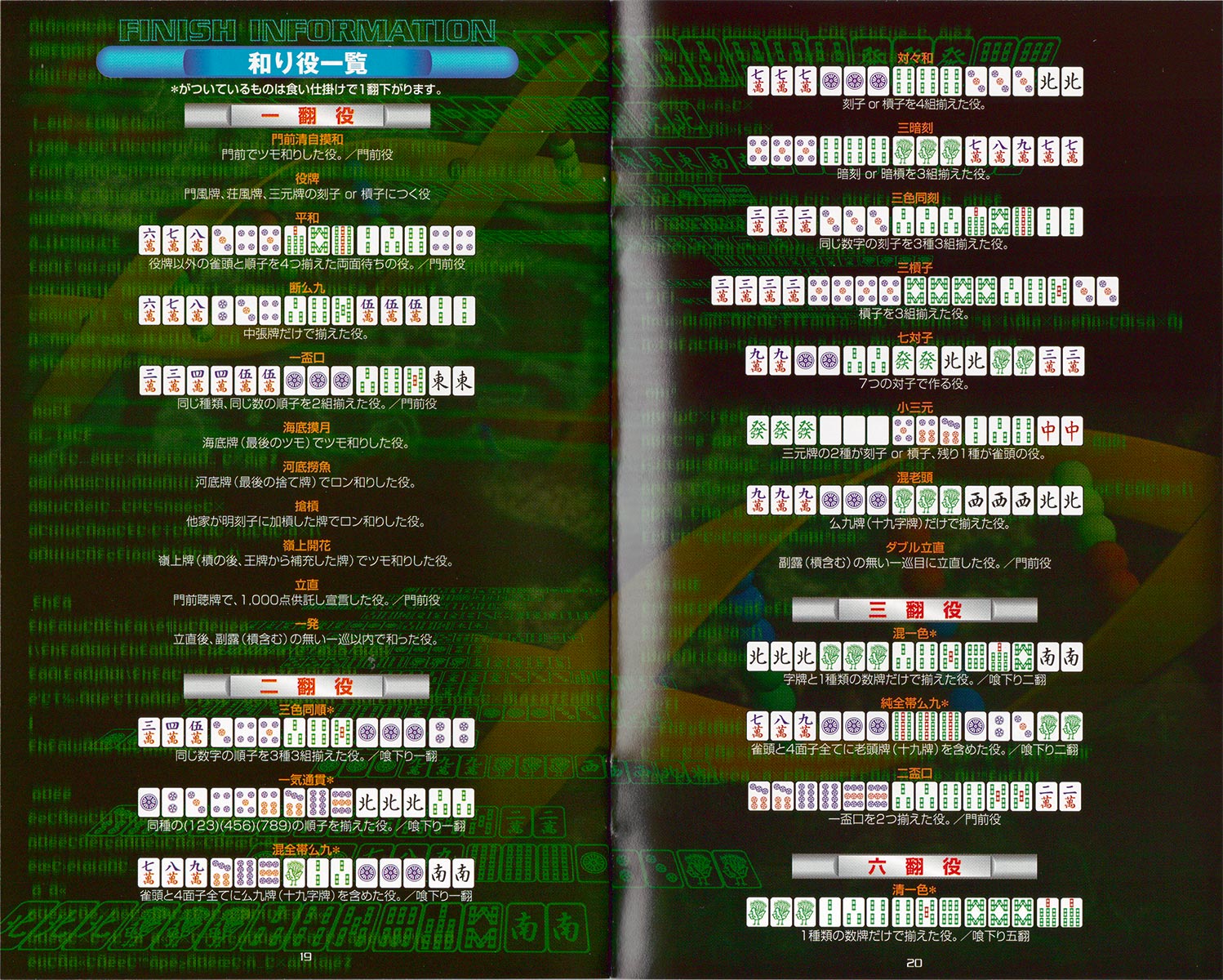 Pro Mahjong Kiwame Next manual 19-20