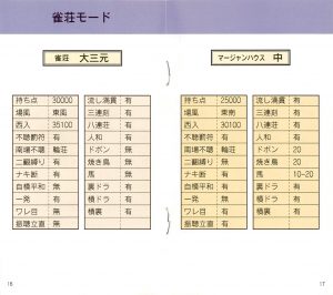 Pro Mahjong Tsuwamono manual 16-17
