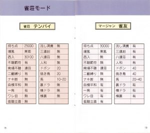 Pro Mahjong Tsuwamono manual 18-19